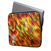 Rote und verchromte gelbe Flecken, warme Farben Laptopschutzhülle (Vorderseite Links)