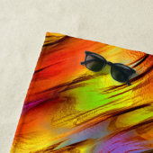 Rote und verchromte gelbe Flecken, warme Farben Strandtuch (Beispiel)