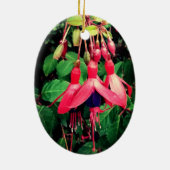 Rote und violette Blumen Keramik Ornament (Hinten)