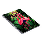 Rote und violette Blumen Notizblock (Rechte Seite)