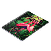 Rote und violette Blumen Notizblock (Linke Seite)