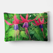 Rote und violette Blumen Zubehörtasche (Rückseite)