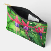 Rote und violette Blumen Zubehörtasche (Offen)