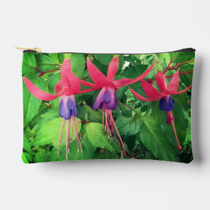 Rote und violette Blumen Zubehörtasche