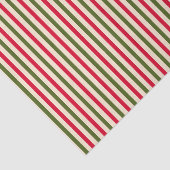 Rote und Waldgrüne Streifen Seidenpapier (Ausschnitt)