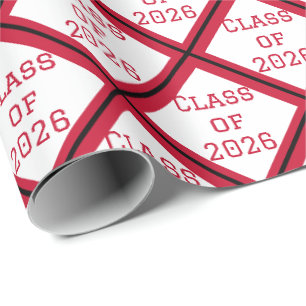 Rote und Weiße Abschluss-Verpackungspapier 2026 Geschenkpapier