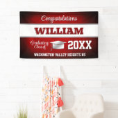 Rote und Weiße Abschlussfeier Banner (Insitu)