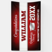 Rote und Weiße Abschlussfeier Banner (Vertikal)