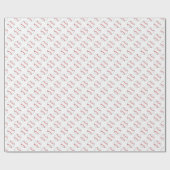 Rote und weiße Baseballs | Hintergrundfarbe Geschenkpapier (Flach)