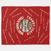 Rote und weiße Baseballtrainer-Geschenke, alle Fleecedecke (Vorderseite (Horizontal))