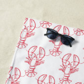 Rote und weiße Baumwollpflanzen an der Küste Perso Strandtuch (Beispiel)