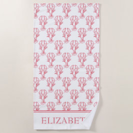 Rote und weiße Baumwollpflanzen an der Küste Perso Strandtuch