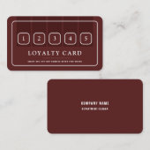 Rote und weiße Berufliche Icon Loyalität Karte (Vorne/Hinten)