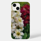 Rote und weiße Blume Art Phone Case (Rückseite)