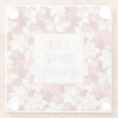 Rote und weiße Blume Glasuntersetzer (Rückseite)