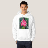 Rote und weiße Blume Hoodie (Vorne ganz)