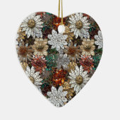 Rote und weiße Blume Keramik Ornament (Rechts)