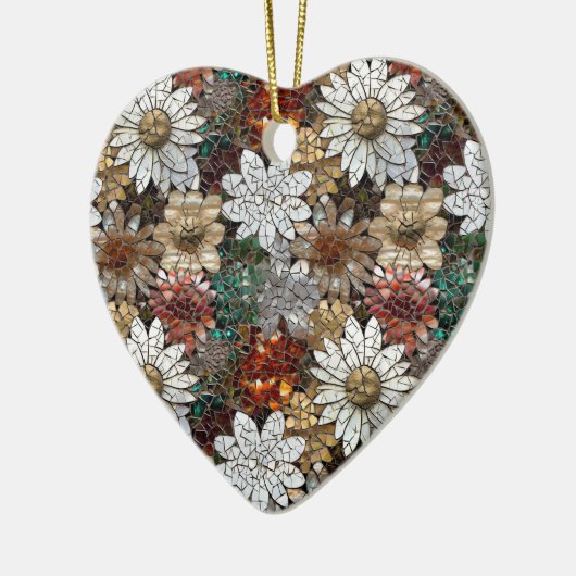 Rote und weiße Blume Keramik Ornament (Links)