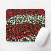 Rote und weiße Blume Mousepad (Mit Mouse)