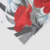 Rote und weiße Blume Seidenpapier (Ausschnitt)