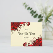 Rote und weiße Blumen speichern die Ankündigungen (Stehend Vorderseite)