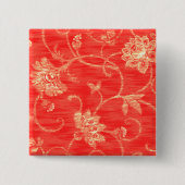 Rote und weiße Blumengeschenke Button (Vorderseite)