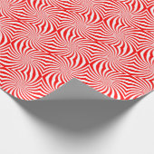 Rote und weiße Bonbons mit einer Drehung Geschenkpapier (Ecke)