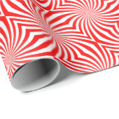 Rote und weiße Bonbons mit einer Drehung Geschenkpapier (Rolleneckpunkt)