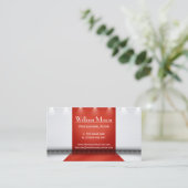 Rote und weiße Bühne - Visitenkarte (Stehend Vorderseite)