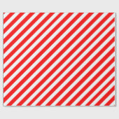 Rote und weiße Candy Stripes Geschenkpapier (Flach)