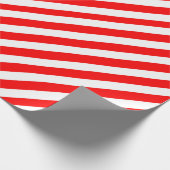 Rote und weiße Candy Stripes Geschenkpapier (Ecke)