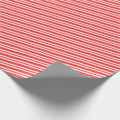 Rote und weiße Candy Stripes Geschenkpapier (Ecke)
