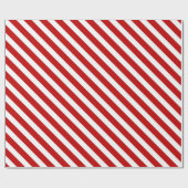 Rote und weiße Candy Stripes Geschenkpapier (Flach)
