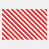 Rote und weiße Candy Stripes Geschenkpapier Set (Vorderseite 2)