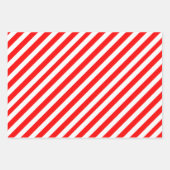 Rote und weiße Candy Stripes Geschenkpapier Set (Vorderseite)