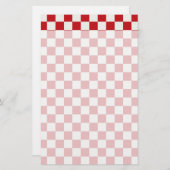 Rote und weiße Checkered Muster-Land GRILLEN Briefpapier (Vorne/Hinten)