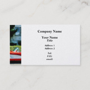 Rote und weiße Corvette-Konvertibe - Platin Visitenkarte