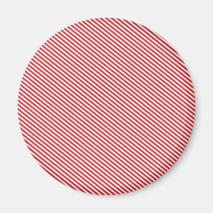 Rote und weiße diagonale Streifen Magnet