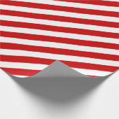 Rote und weiße Diagonalstreifen Geschenkpapier (Ecke)