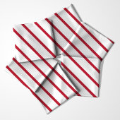 Rote und weiße Diagonalstreifen Stoff