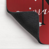 Rote und weiße Diamanten - Personalisiert Mousepad (Ecke)