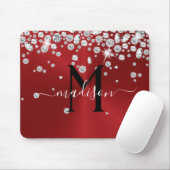 Rote und weiße Diamanten - Personalisiert Mousepad (Mit Mouse)