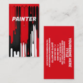 Rote und weiße Drucktinte Visitenkarte (Vorne/Hinten)