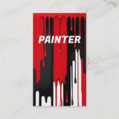 Rote und weiße Drucktinte Visitenkarte (Vorderseite)