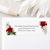 Rote und weiße Elegante BlumenBouquet