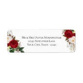 Rote und weiße Elegante BlumenBouquet (Vorne)