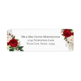 Rote und weiße Elegante BlumenBouquet