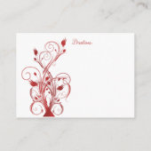 Rote und weiße Empfang-Karte Begleitkarte (Rückseite)