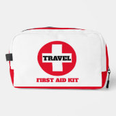 Rote und weiße Erste Hilfe-Reise-Tasche Waschbeutel (Vorderseite)