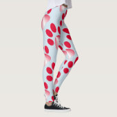 Rote und weiße Farbtierpfeife Leggings (Rechts)